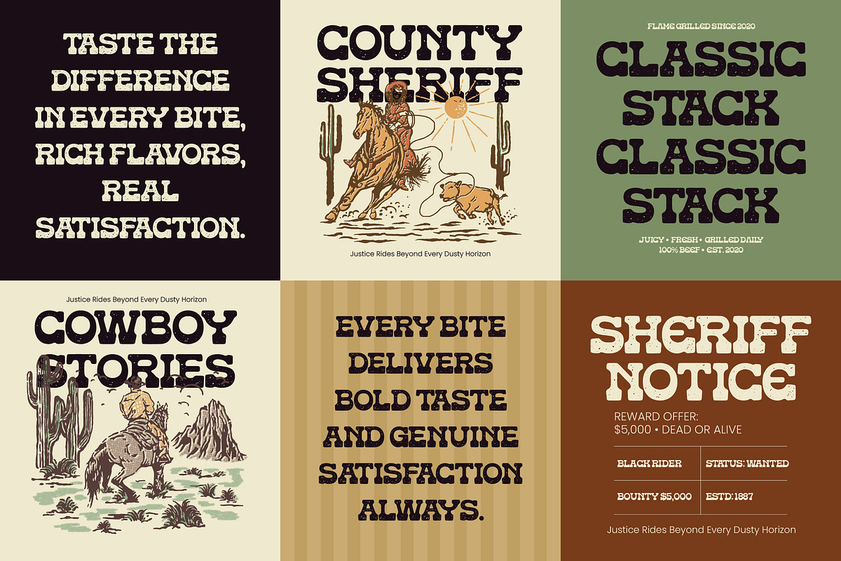 Americana Desert Rider Slab Serif, a Slab Serif Font by timelesstype.co (Photo 9 of 10)