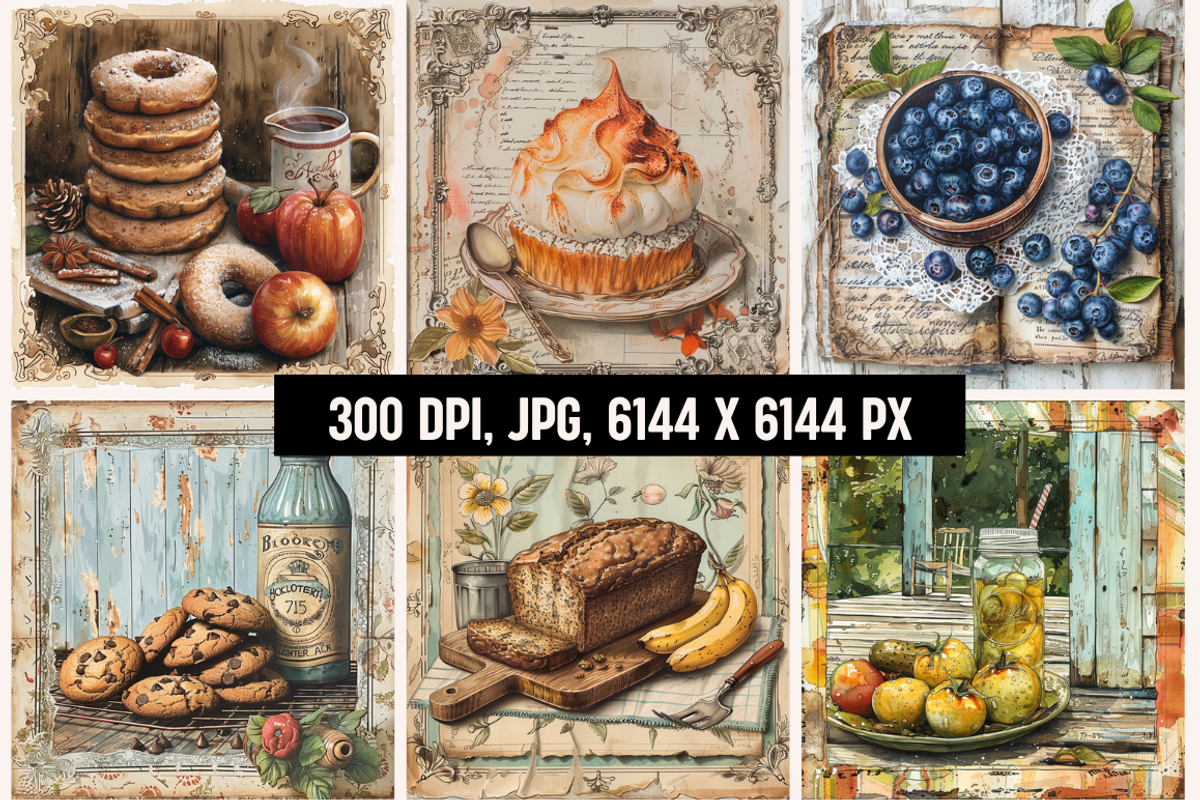 Favorite Foods Vintage Junk Journal, a Background Graphic by PrintHaven Designs (Photo 9 of 10)