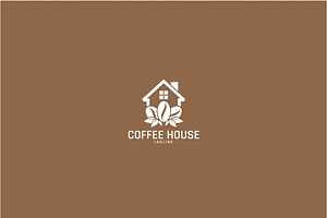 Coffee Cafe House Logo Template