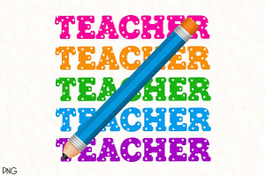 Teacher, Back to School Sublimation, an Illustration by Black Bird Studio