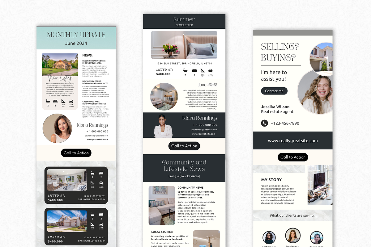 Real Estate Newsletter Template Pack, an Email Template by PittaFinePrint (Photo 8 of 10)