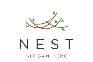 Bird's nest abstract logo design., a Branding & Logo Template by LOGOCREATIVE
