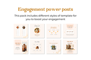 100 Instagram Boho Posts Template