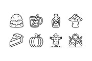 Fall Season Icon Set, an Outline Icon by Eklip Studio (Thumbnail 2 of 3)
