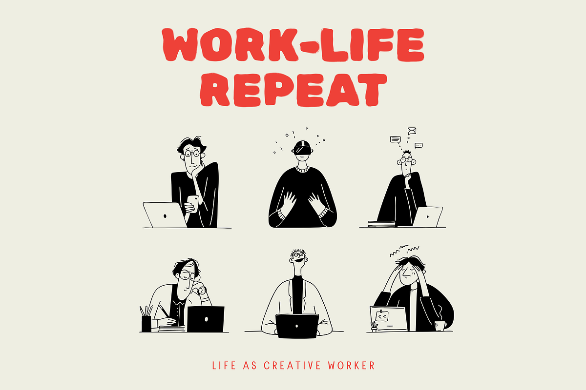 Freelance Life: 50 Line Art People, a Person Illustration by Veyla (Photo 5 of 10)