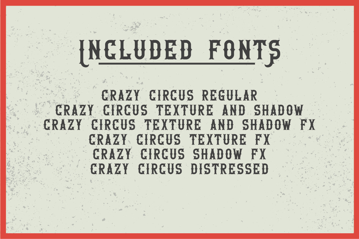 Crazy Circus typeface preview 6