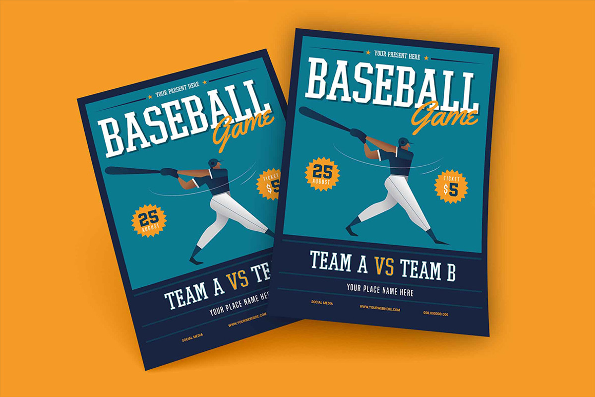 Baseball Game Flyer, a Flyer Template by megarez (Photo 2 of 3)