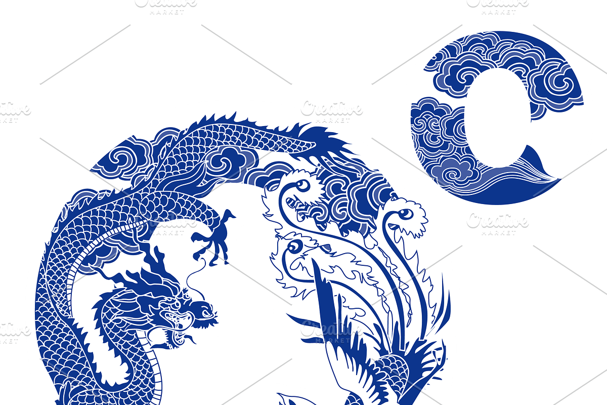 Letter A-Z Chinese style, a Symbol Font by PonDeArt (Photo 16 of 27)