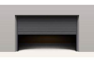 Realistic Garage Doors Set