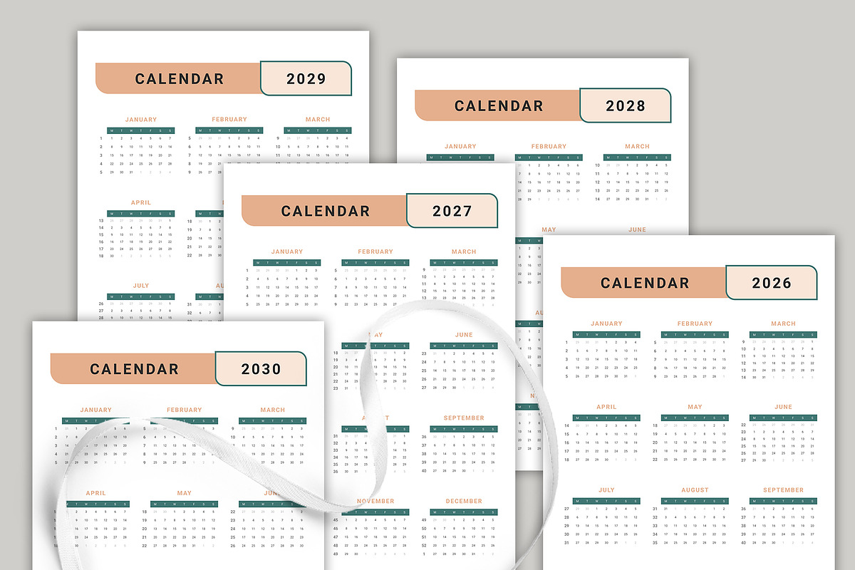 Calendar Template 2026-2030 preview 2