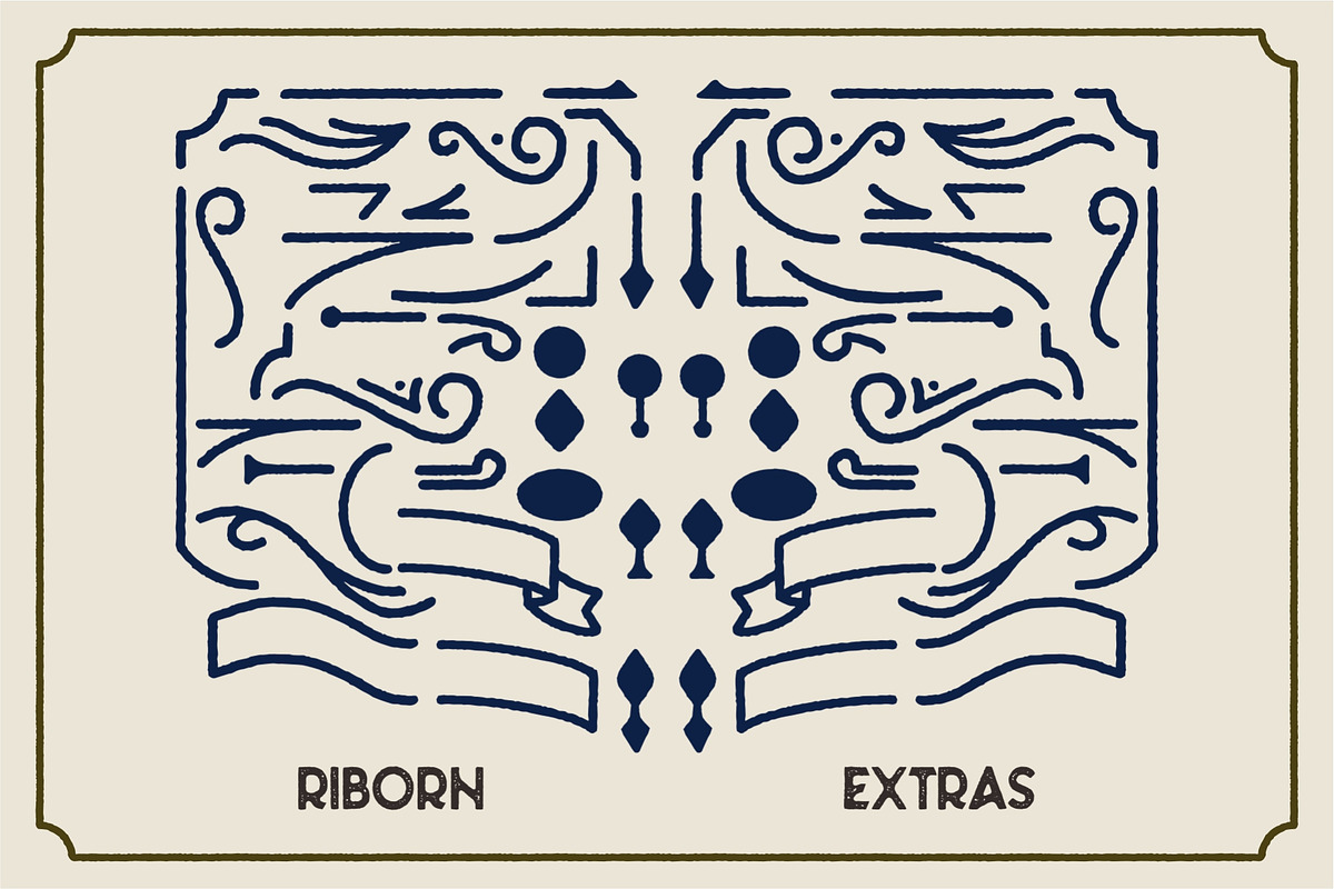 Riborn - Stamp Typeface preview 6