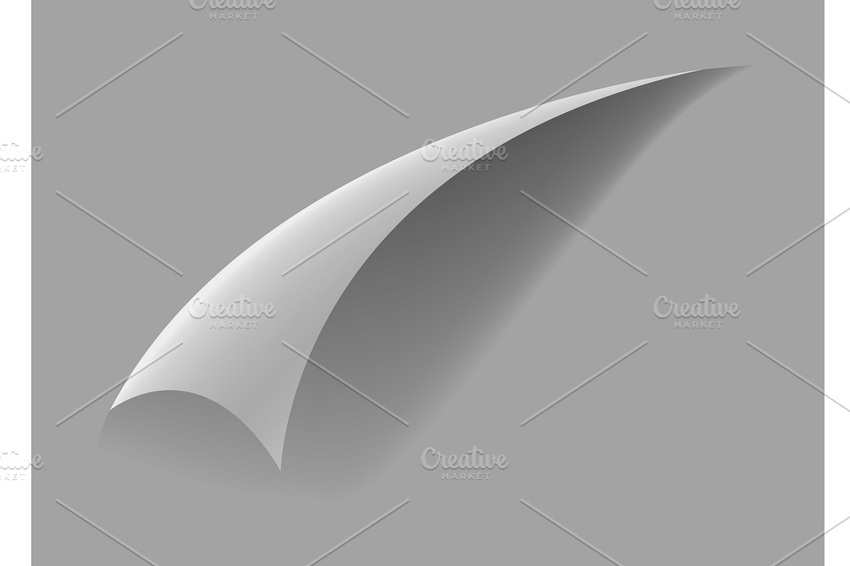 Curled paper corner. Curve, an Object Illustration by Things for designers