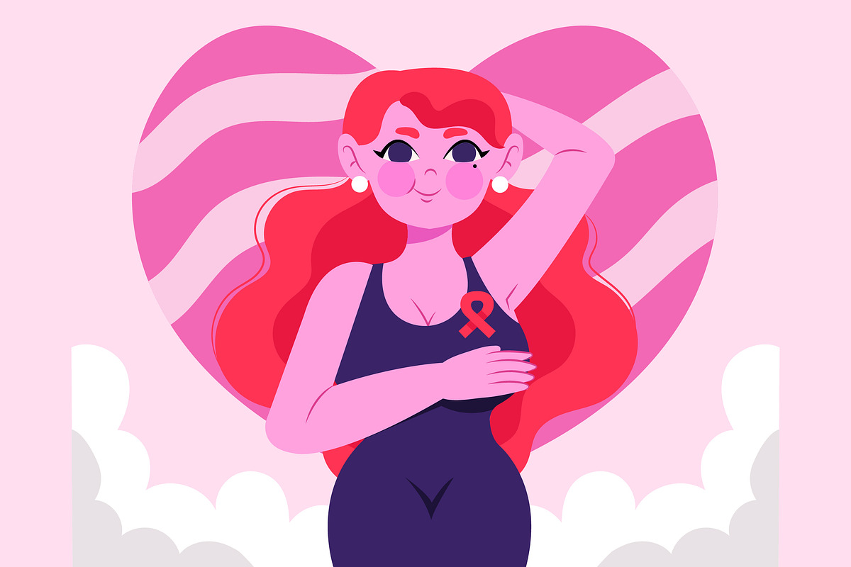 Breast Cancer Full Illustration, an Illustration by graphicook