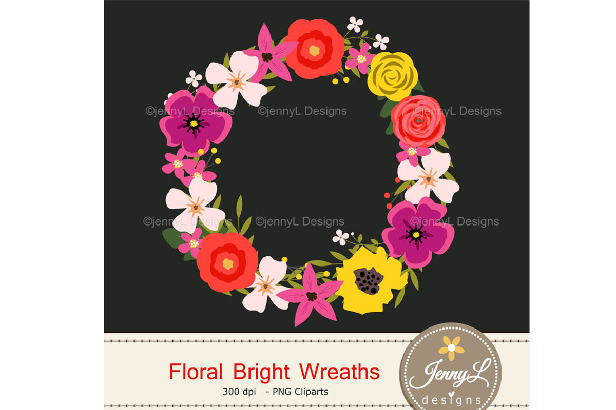 Floral Wedding Wreaths, an Illustration by JennyL Designs (Photo 2 of 7)