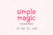 Simple Magic - Neat handwriting font, a Handwritten Font by Kaya Fonts (Thumbnail 1 of 24)