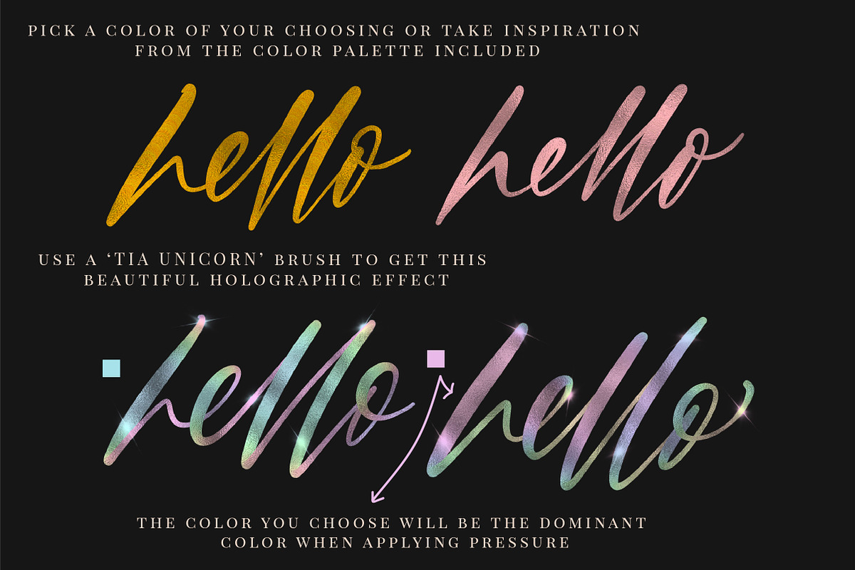 Metallic Brush Kit for Procreate, a Brush Add-On by theinkaffair (Photo 5 of 8)