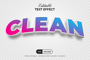 9 Pack Text Effect 3D Colorful Style