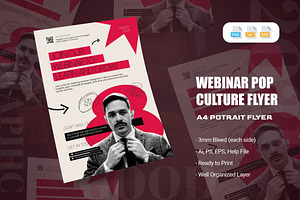 Webinar Pop Culture - Flyer, a Flyer Template by AQR Studio
