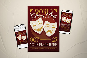World Opera Day Event Flyer Set, a Flyer Template by The Good Store