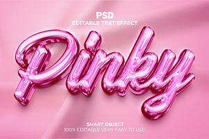 Shiny pink 3d metallic text effect, a Layer Style Add-On by Design Fly