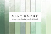 Mint ombre backgrounds, a Texture Graphic by GraphicRain (Thumbnail 1 of 4)