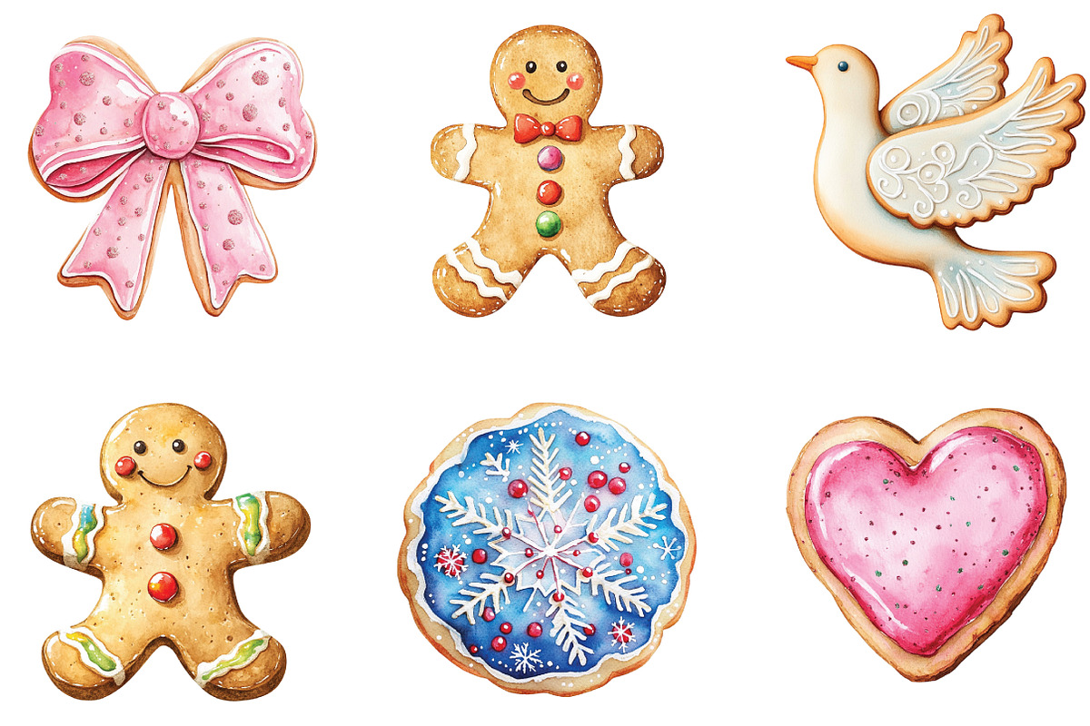 Christmas Cookies Sublimation Clipar, an Illustration by CraftArtStudio (Photo 3 of 6)