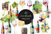 Watercolor wine, a Food Illustration by Tatiana Davidova (Thumbnail 3 of 4)