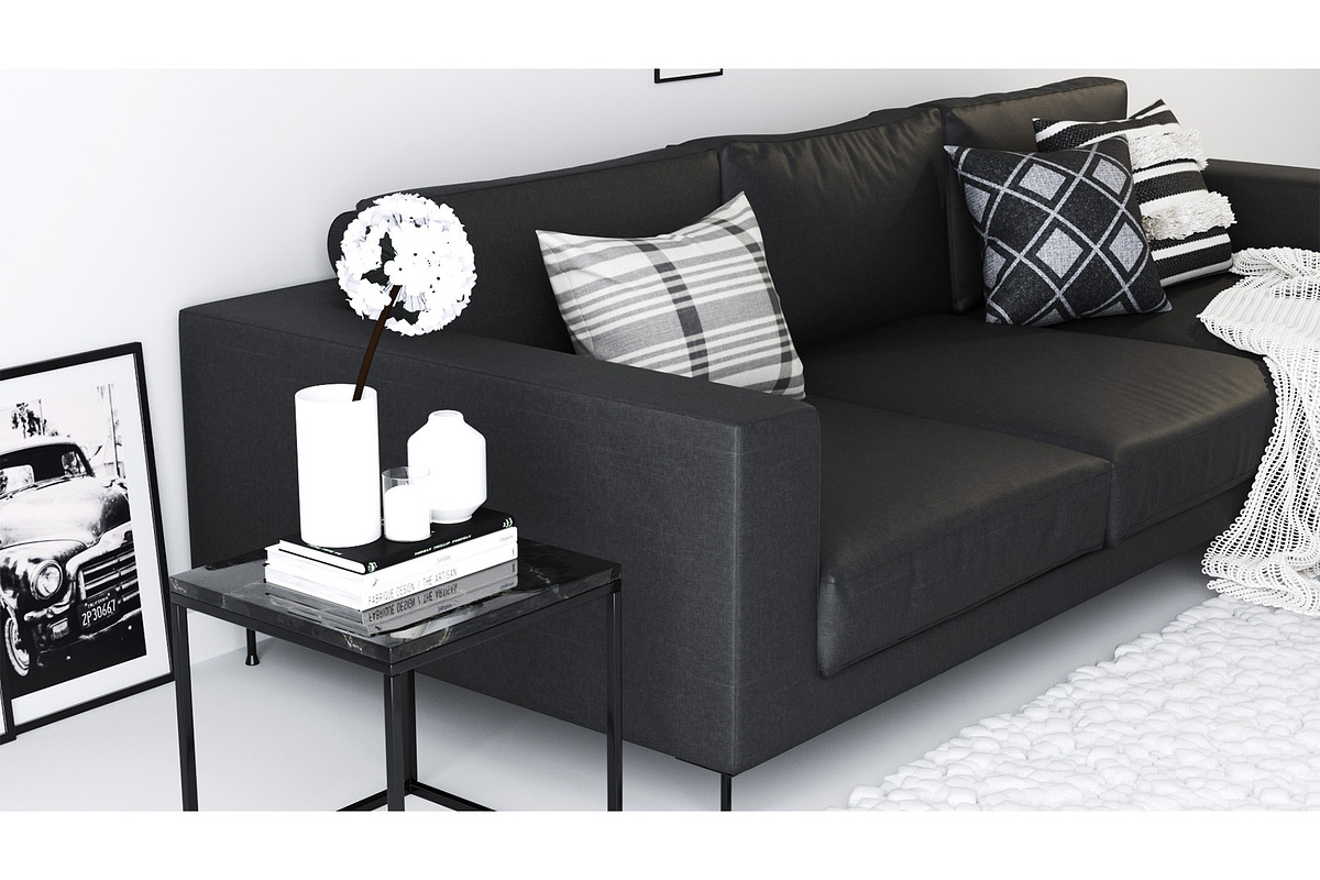 Living D - Soft Monochrome, a Furniture 3D Model by 3DCargo (Photo 4 of 11)