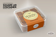 Clear Square Lid Container Mockup, a Cups & Container Mockup by INCDesign (Thumbnail 4 of 8)
