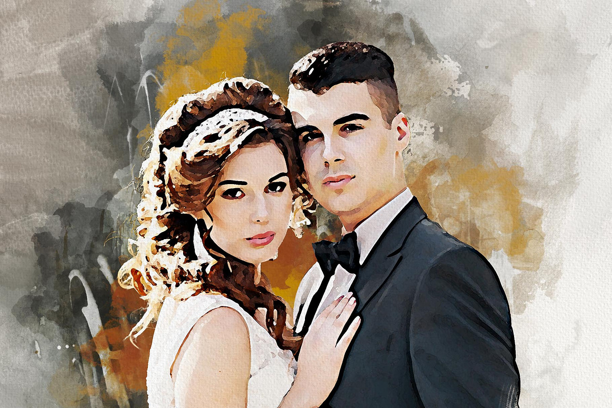Portrait Painting Watercolor Photo, an Action Add-On by Photoshop Action (Photo 14 of 22)