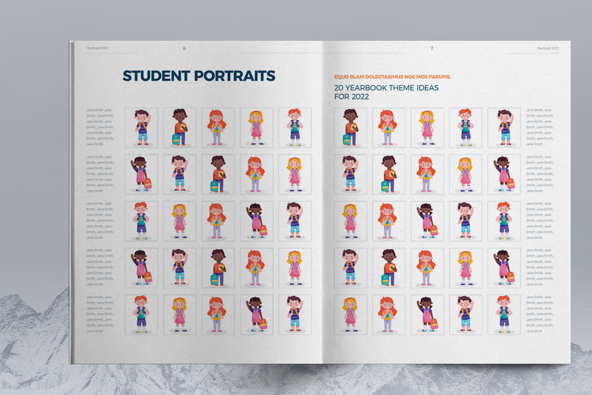 School Yearbook Template Brochure, a Brochure Template by Boris Cupac (Photo 4 of 7)