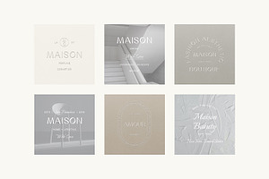 Maison Minimal Logo Kit Ai Eps Psd