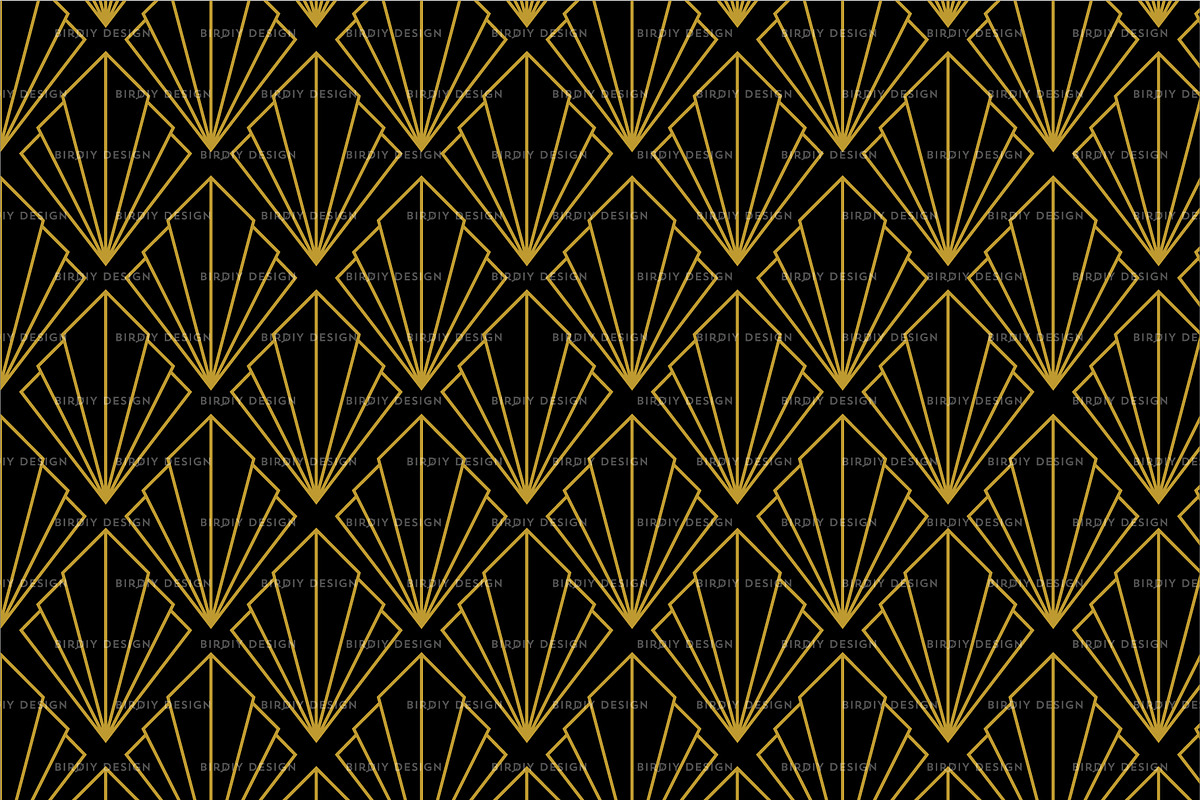 Art Deco Graphics & Patterns set, an Object Graphic by BirDIY Design (Photo 4 of 10)