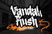 Vandal Rush, a Handwritten Font by Letterafa Studio (Thumbnail 1 of 7)