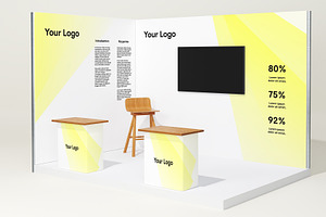 Exhibition Booth Display Mockup, an Advertising Mockup by De-Alien Design