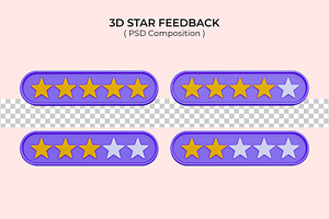 Giving star ratting feedback 3d icon, a Templates & Theme by deviapuspitasari2