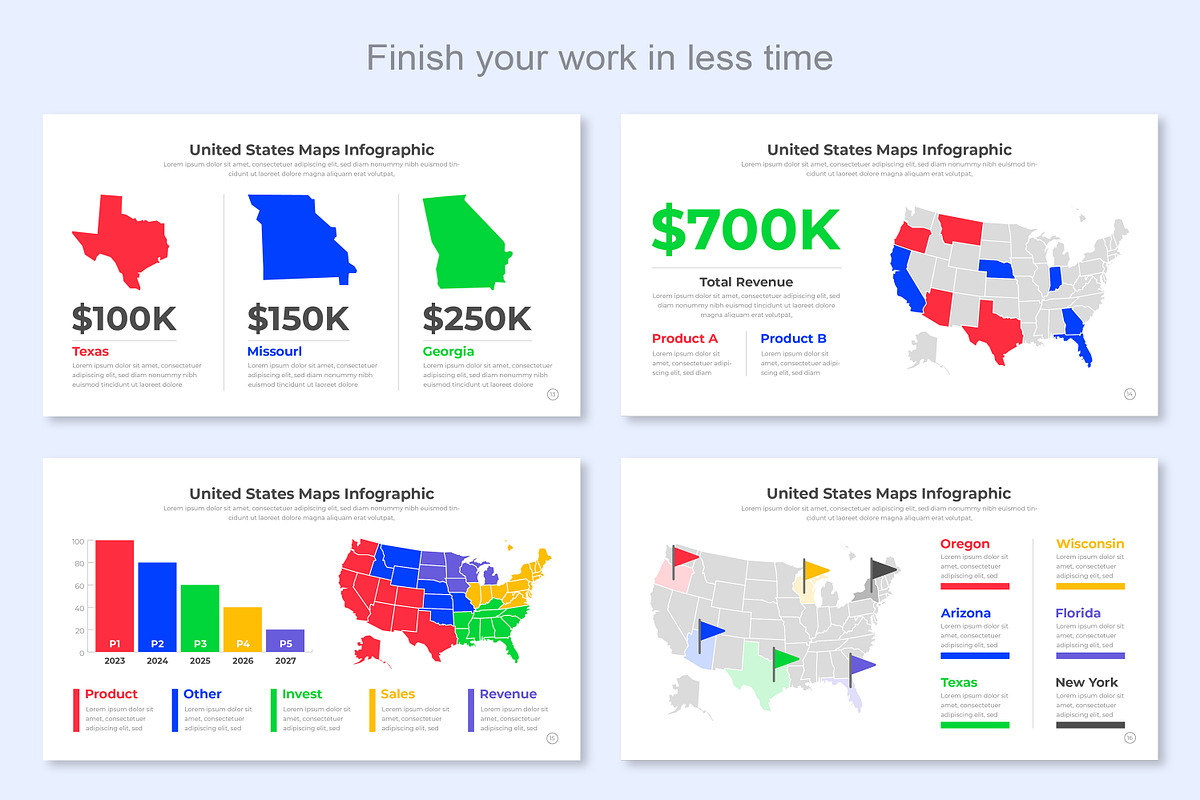 USA Maps Infographic Template, a Presentation Template by Mighty-Slide (Photo 5 of 7)