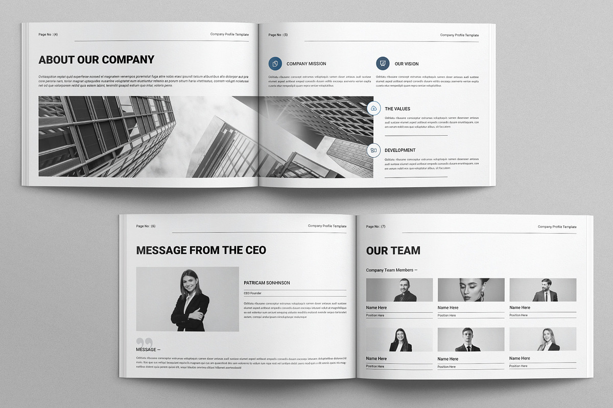 Company Profile Template, a Brochure Template by E-Type (Photo 3 of 7)
