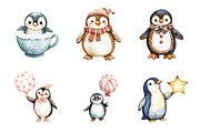 Christmas Penguin Clipart, an Illustration by Design Market (Thumbnail 4 of 4)
