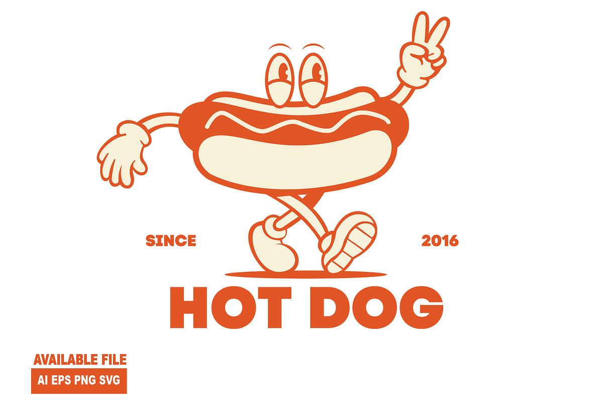 Hot Dog, a Food Illustration by kalehstudio