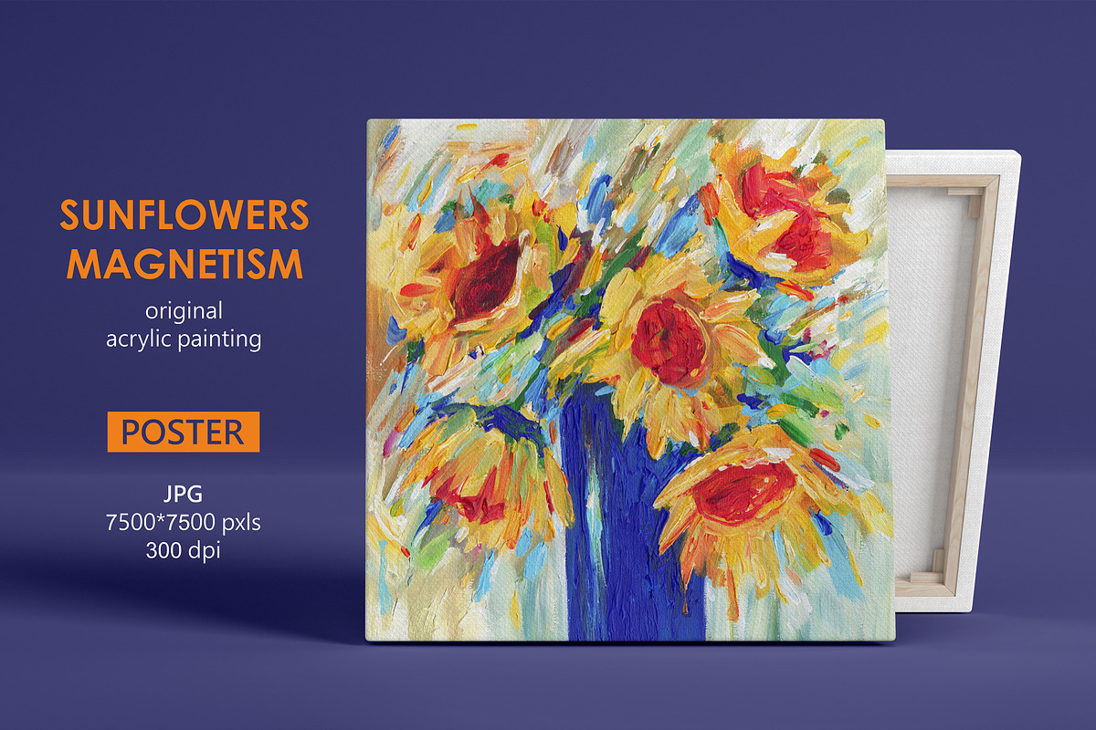 Sunflowers Digital Wall Art Print, a Decorative Illustration by LoveDesignShop (Photo 1 of 6)