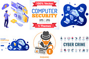 Cyber Security Isometric Concept, a Person Illustration by TAlex (Thumbnail 1 of 6)