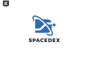 Letter D Space Logo