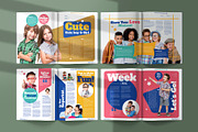 Kids Magazine Template InDesign, a Magazine Template by Designsoul14 (Thumbnail 4 of 8)