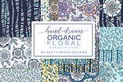 Organic Floral Seamless Patterns, a Pattern Graphic by Sketchbook Designs (Thumbnail 1 of 10)