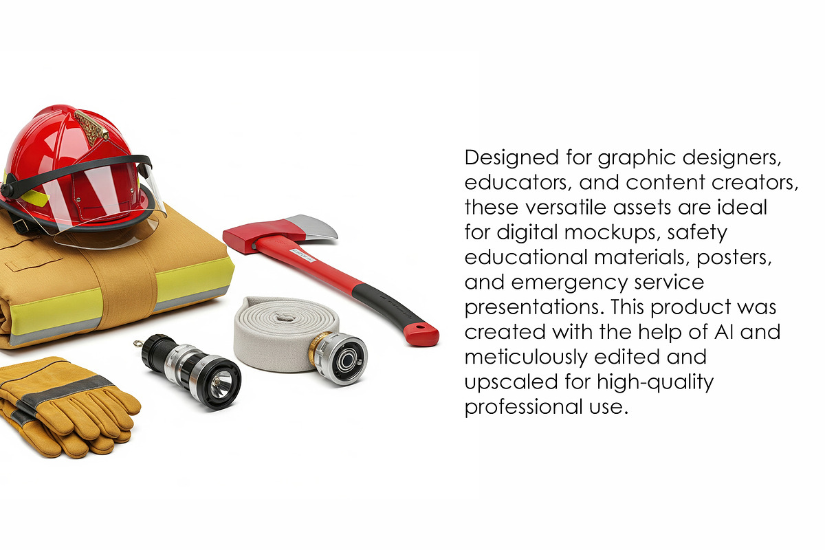 Firefighter Equipment Cutouts, an Education Illustration by StockVerse Creative (Photo 2 of 3)