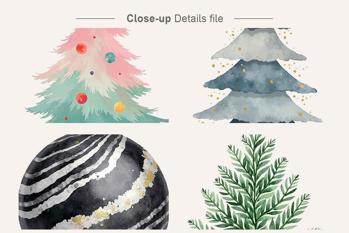 Modern Minimalist Christmas Clipart, an Illustration by Artnoy (Photo 4 of 8)