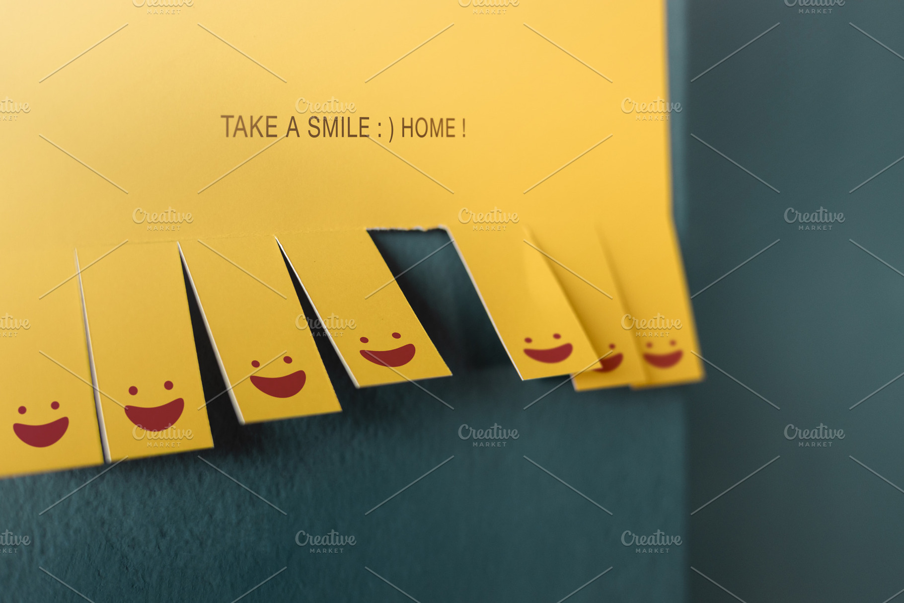 Yellow note with smiling faces.kindness, emotional support, empa, a Photo by salmon.black
