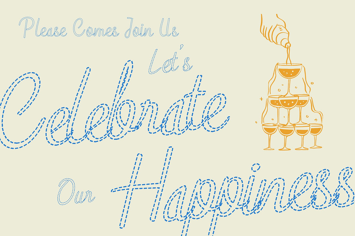 CS Blushing Dashed, a Script Font by Craft Supply Co. (Photo 5 of 8)