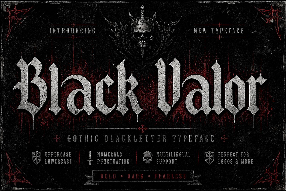 Black Valor, a Blackletter Font by Wow Magic (Photo 1 of 3)